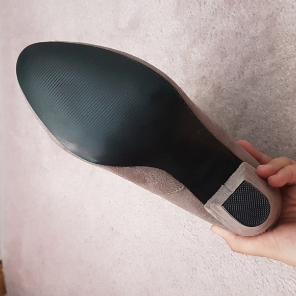 Jessica "Olivia" Grey Suede Ankle Booties - Picture 6 of 7